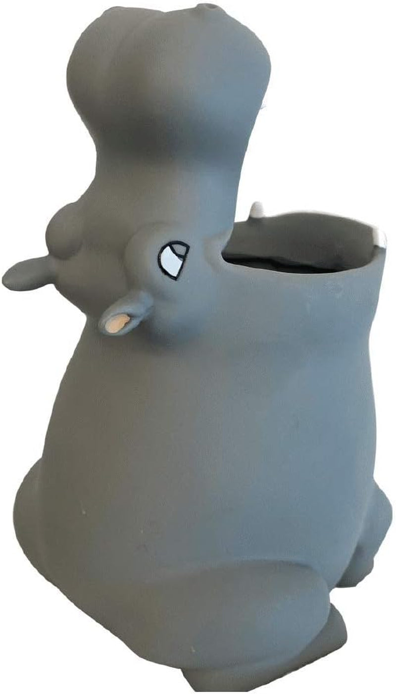 Portacepillos Infantil de Silicona – Divertido, Resistente y Multifuncional con forma de Hipopótamo 