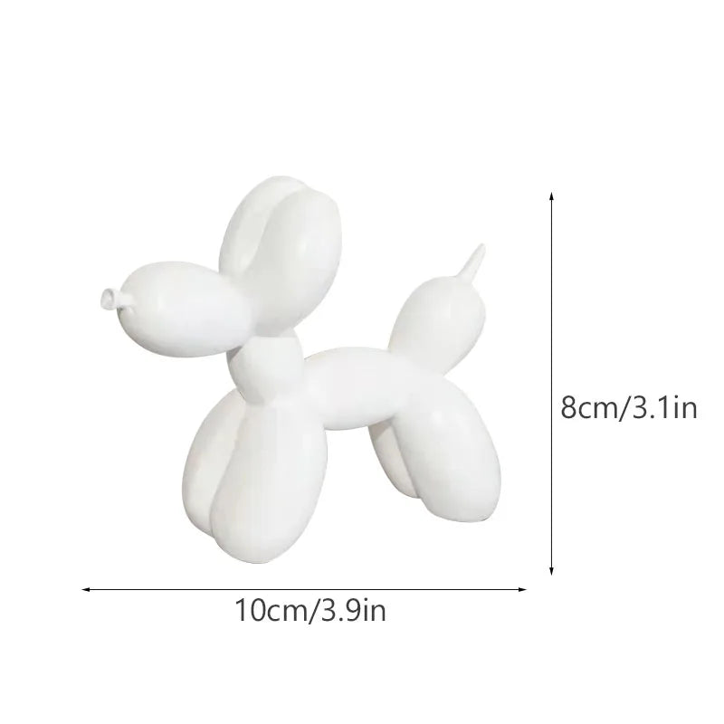 Figura Decorativa Moderna de Resina de Perro Globo 