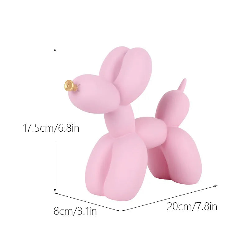 Figura Decorativa Moderna de Resina de Perro Globo 