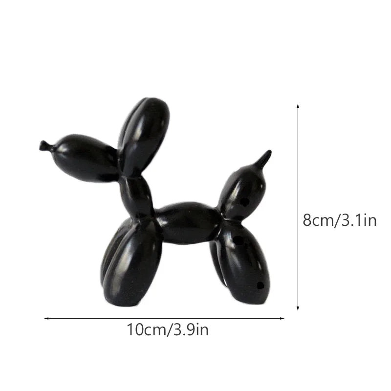 Figura Decorativa Moderna de Resina de Perro Globo 