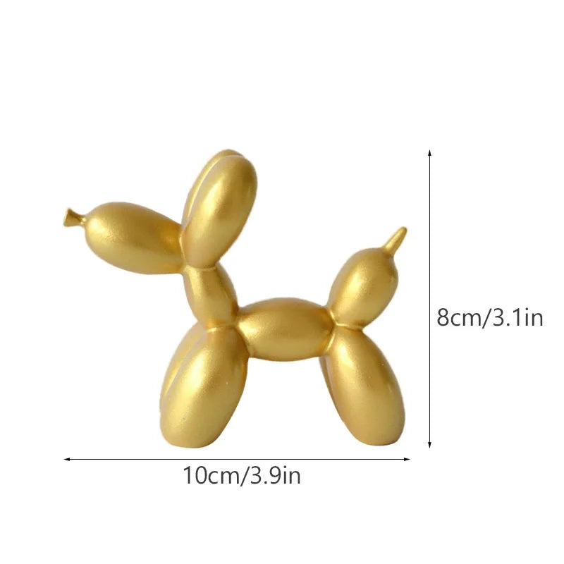 Figura Decorativa Moderna de Resina de Perro Globo 