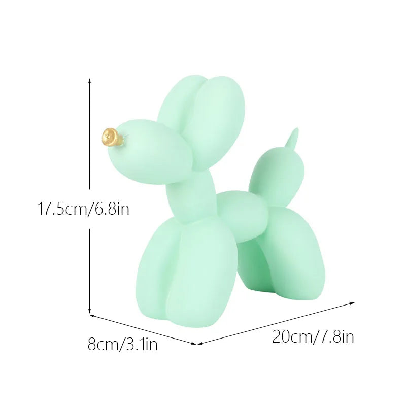 Figura Decorativa Moderna de Resina de Perro Globo 