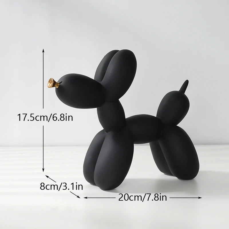 Figura Decorativa Moderna de Resina de Perro Globo 