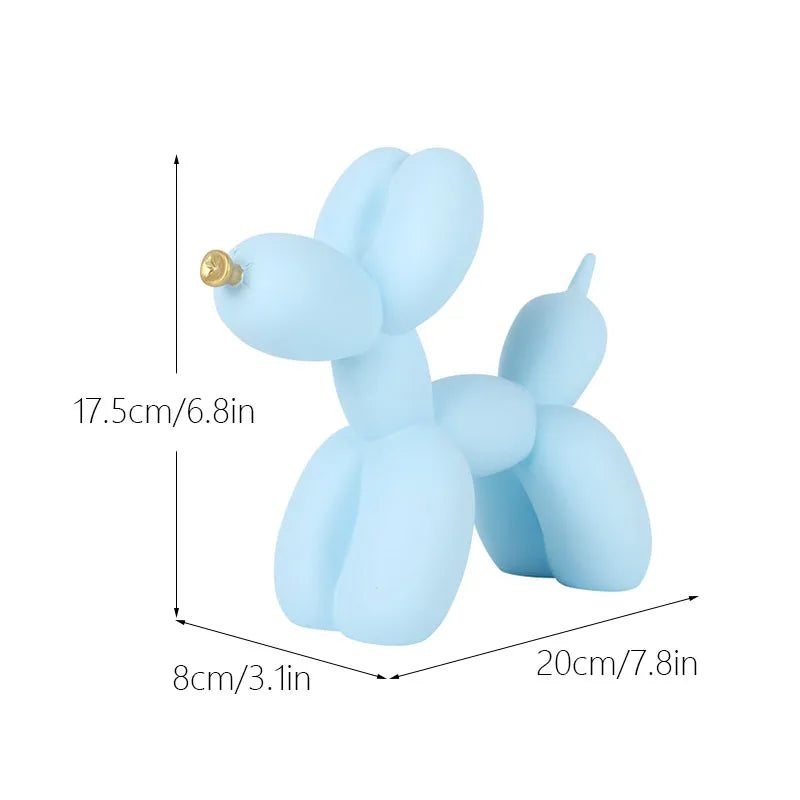 Figura Decorativa Moderna de Resina de Perro Globo 
