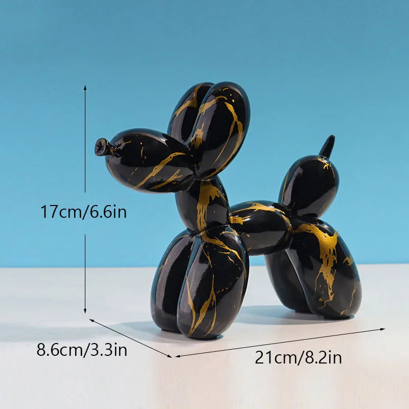 Figura Decorativa Moderna de Resina de Perro Globo 