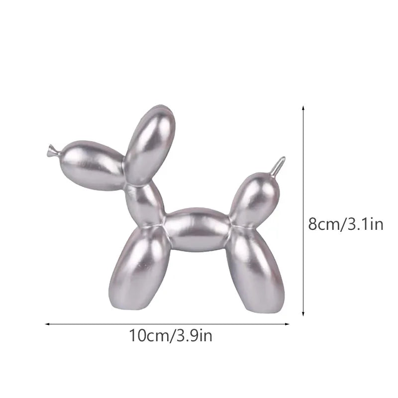 Figura Decorativa Moderna de Resina de Perro Globo 