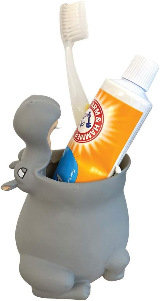 Portacepillos Infantil de Silicona – Divertido, Resistente y Multifuncional con forma de Hipopótamo 