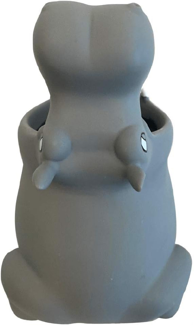 Portacepillos Infantil de Silicona – Divertido, Resistente y Multifuncional con forma de Hipopótamo 