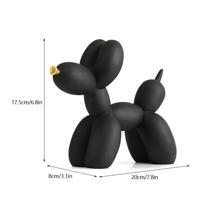 Figura Decorativa Moderna de Resina de Perro Globo 