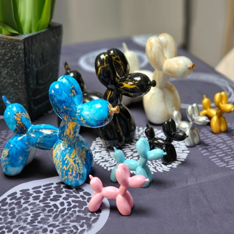 Figura Decorativa Moderna de Resina de Perro Globo 